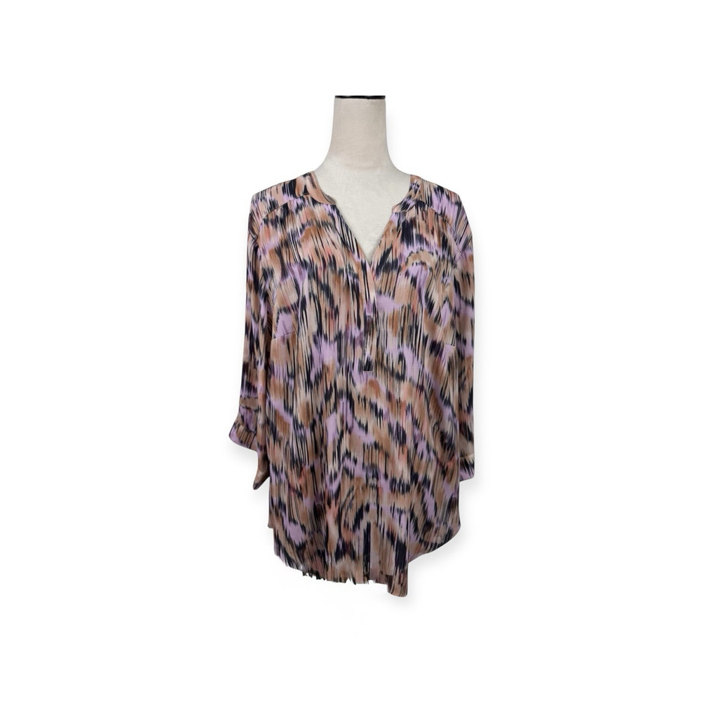 Torrid Harper Georgette Pullover 3/4 Sleeve Blouse Size 3-3X/22-24